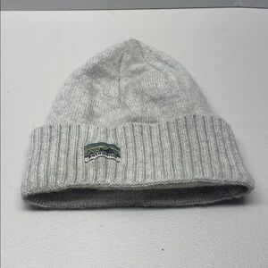 Patagonia Light Gray Ribbed Beanie